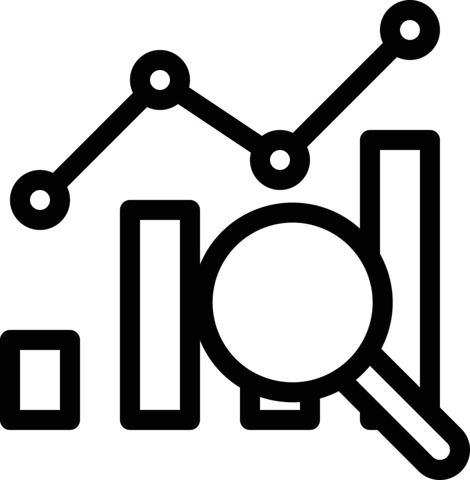 analytische vektorillustration auf einem hintergrund. hochwertige symbole. Vektorsymbole für Konzept und Grafikdesign. vektor