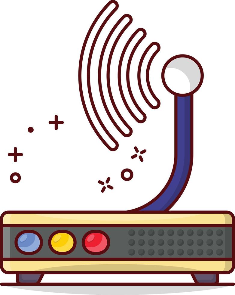 modemsignal-vektorillustration auf einem hintergrund. hochwertige symbole. Vektorsymbole für Konzept und Grafikdesign. vektor