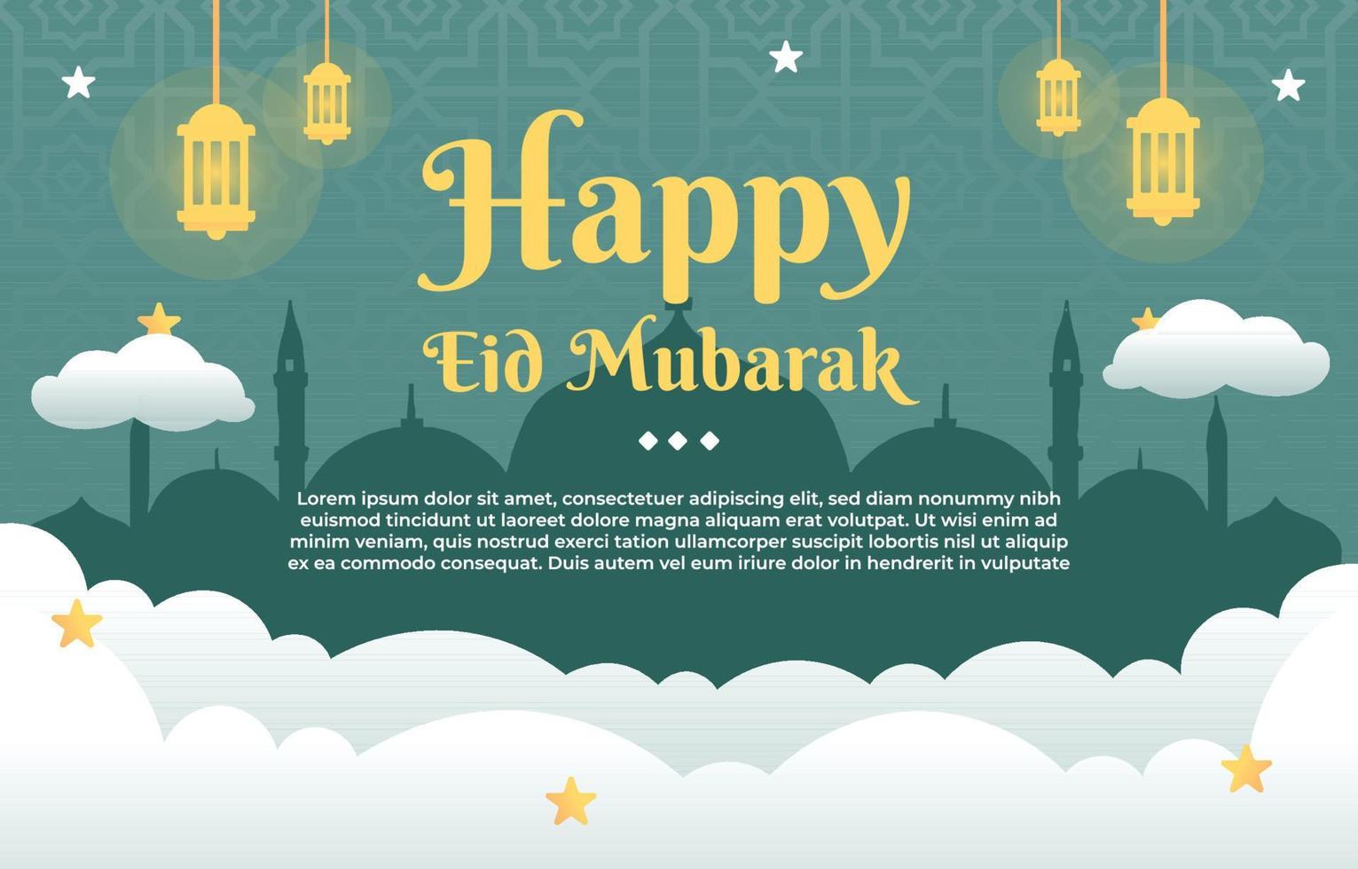 Eid Mubarak Hintergrund vektor