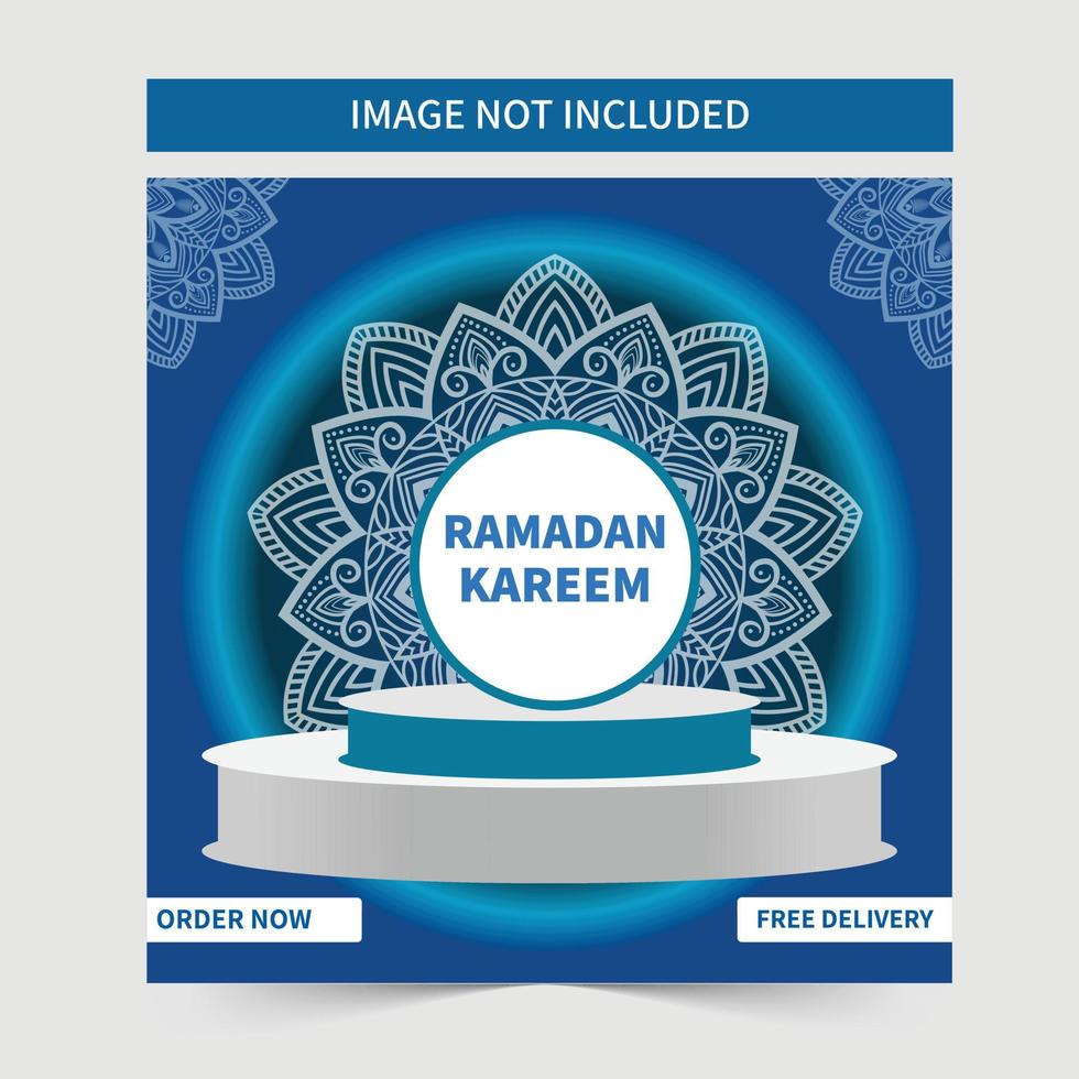 ramadan kareem traditionell islamisk festival religiös sociala medier post gratis vektor