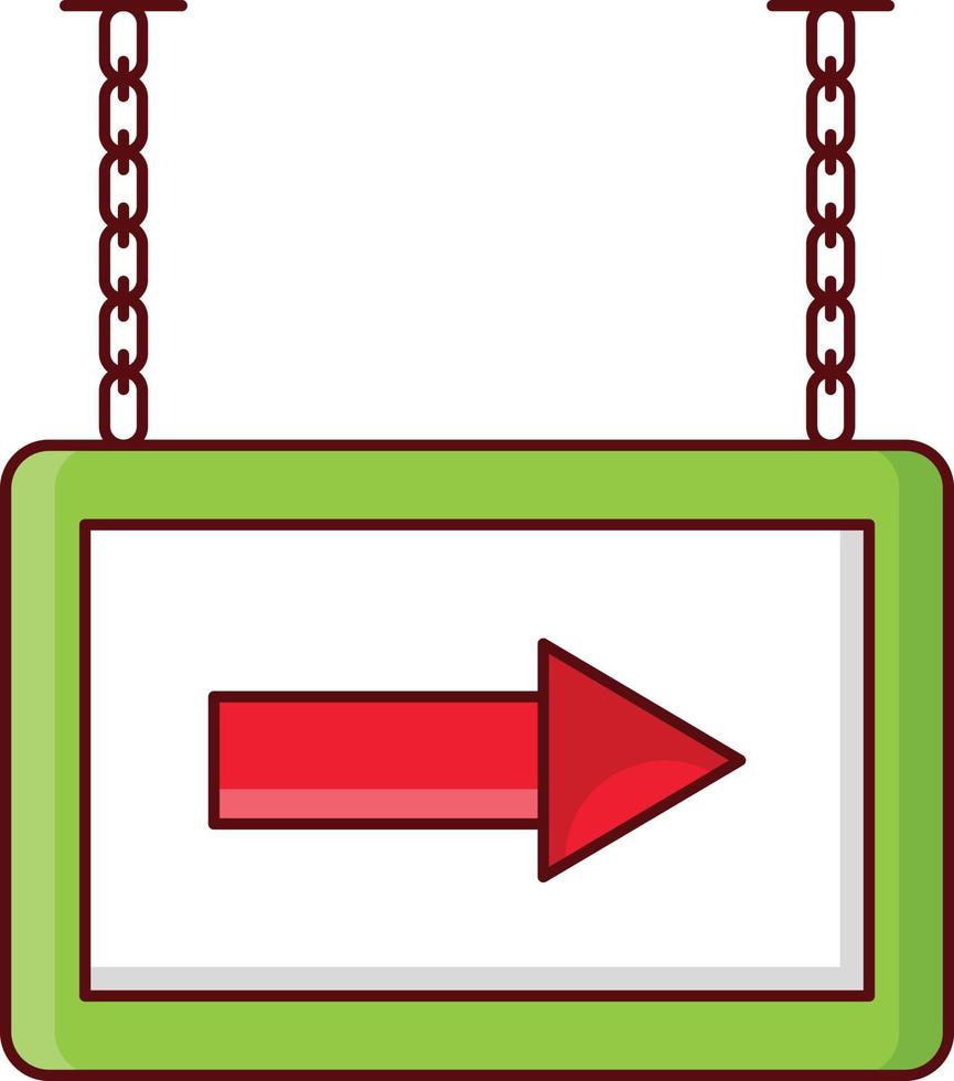 Richtungspfeil-Vektorillustration auf einem Hintergrund. Premium-Qualitätssymbole. Vektorsymbole für Konzept und Grafikdesign. vektor