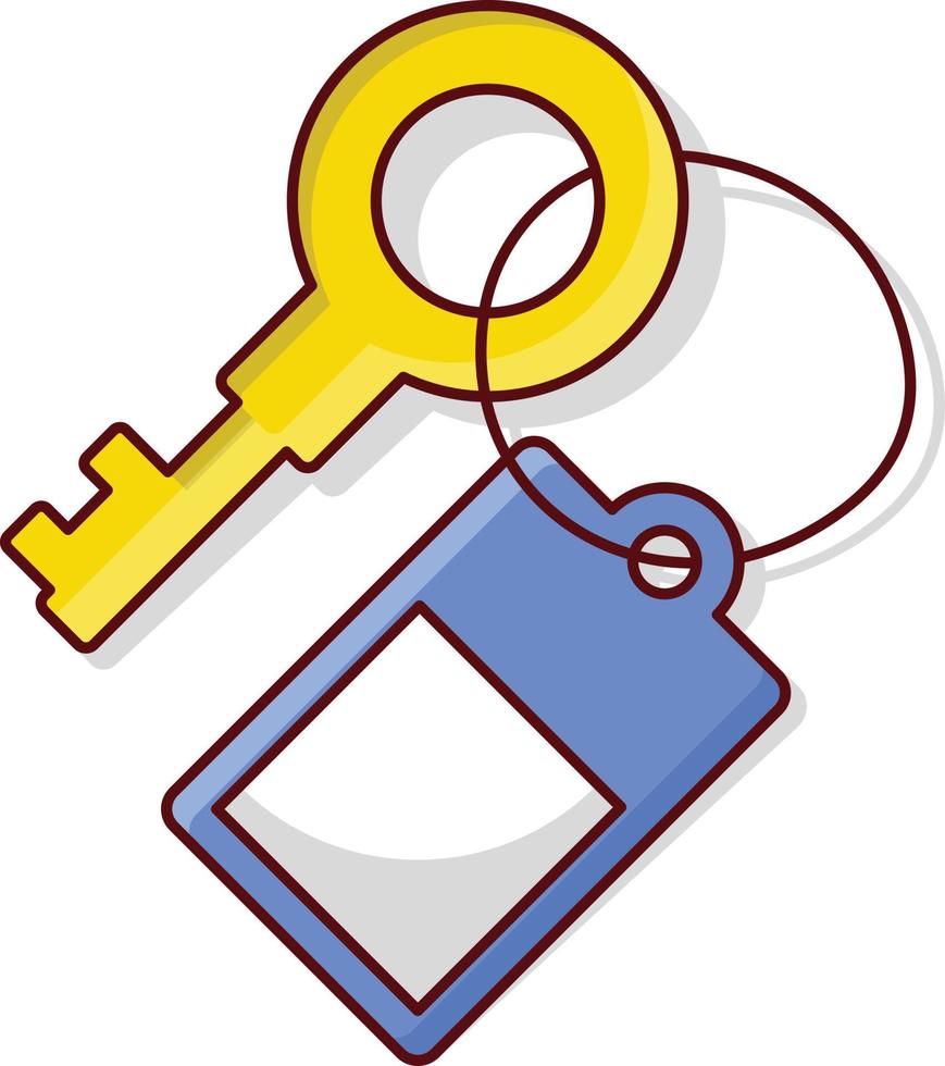 Zimmerschlüssel-Vektorillustration auf einem Hintergrund. Premium-Qualitätssymbole. Vektorsymbole für Konzept und Grafikdesign. vektor