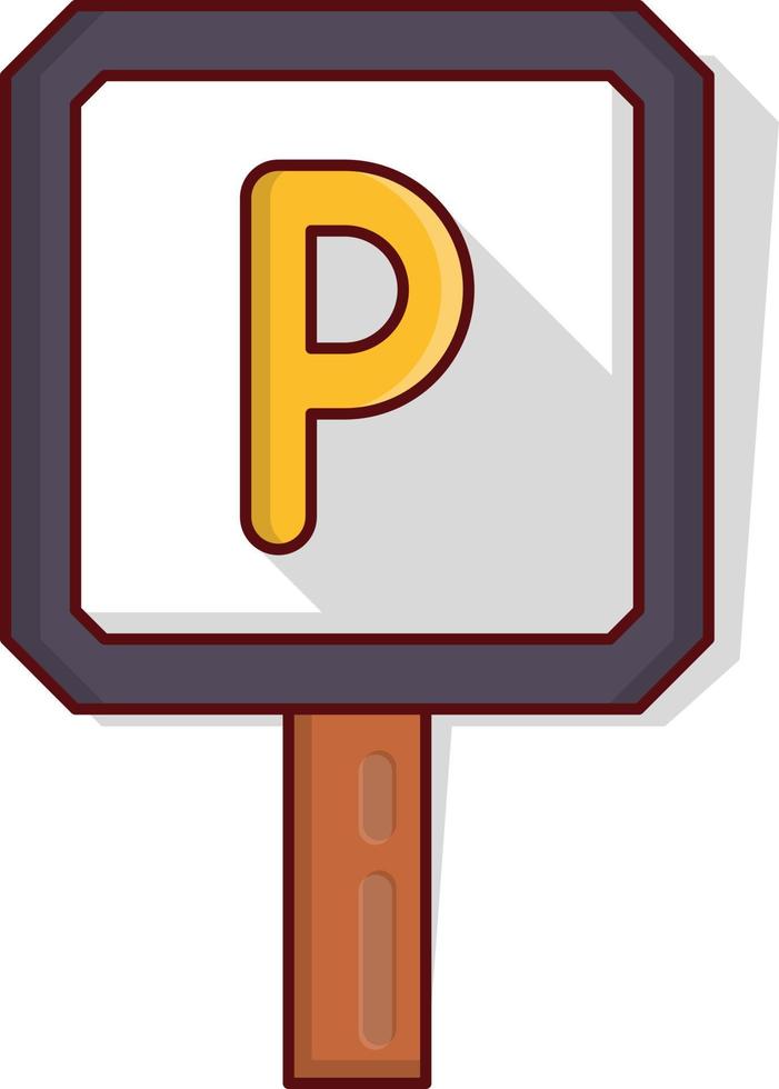 parkering styrelse vektorillustration på en background.premium kvalitetssymboler. vektor ikoner för koncept och grafisk design.