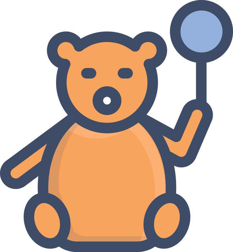 Teddy-Vektor-Illustration auf einem Hintergrund. Premium-Qualitätssymbole. Vektorsymbole für Konzept und Grafikdesign. vektor