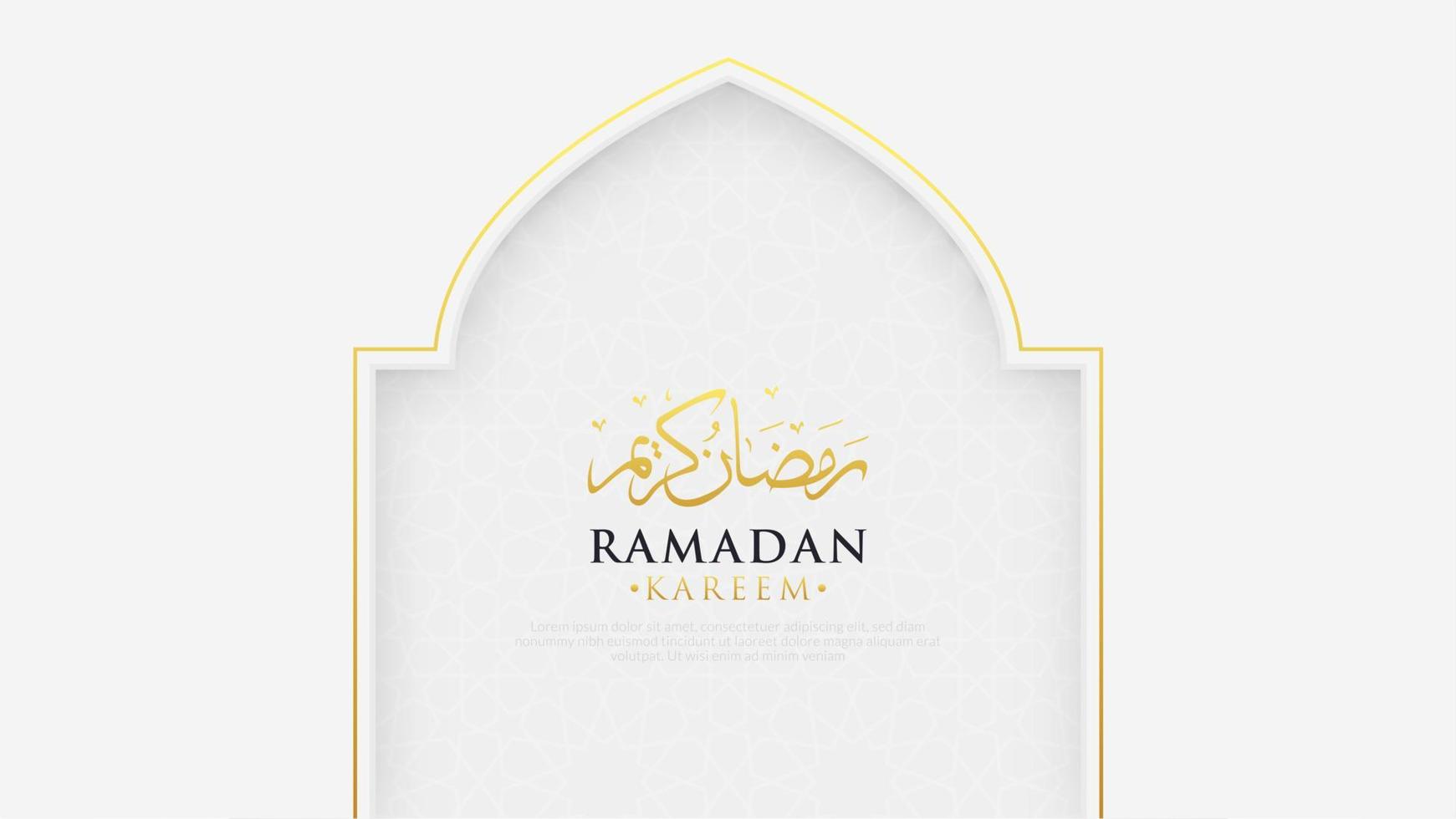 eleganter ramadan kareem hintergrund mit islamischem muster vektor