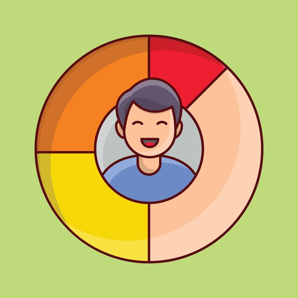 diagrammvektorillustration auf einem hintergrund. hochwertige symbole. Vektorsymbole für Konzept und Grafikdesign. vektor