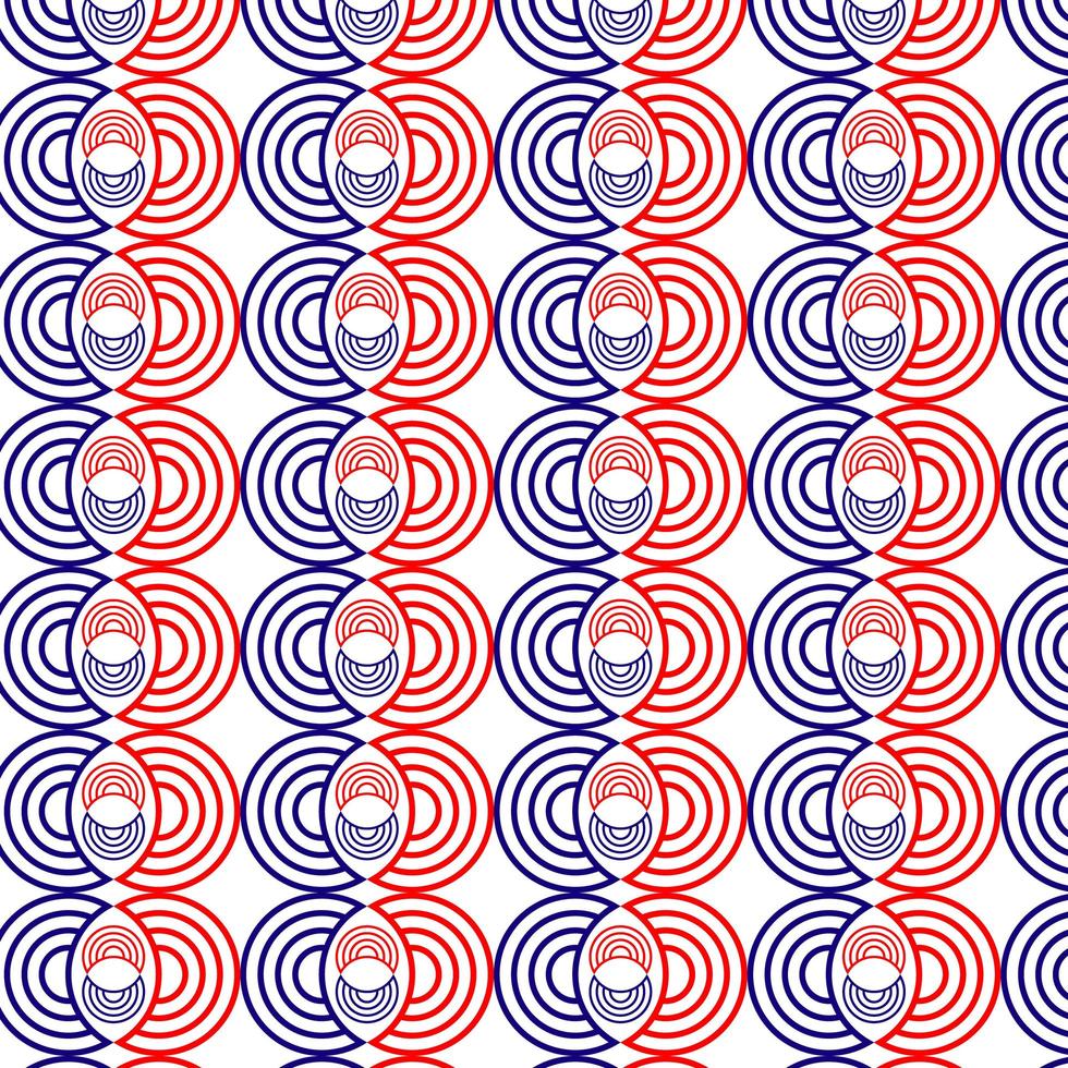 rotes und blaues Kreismuster vektor