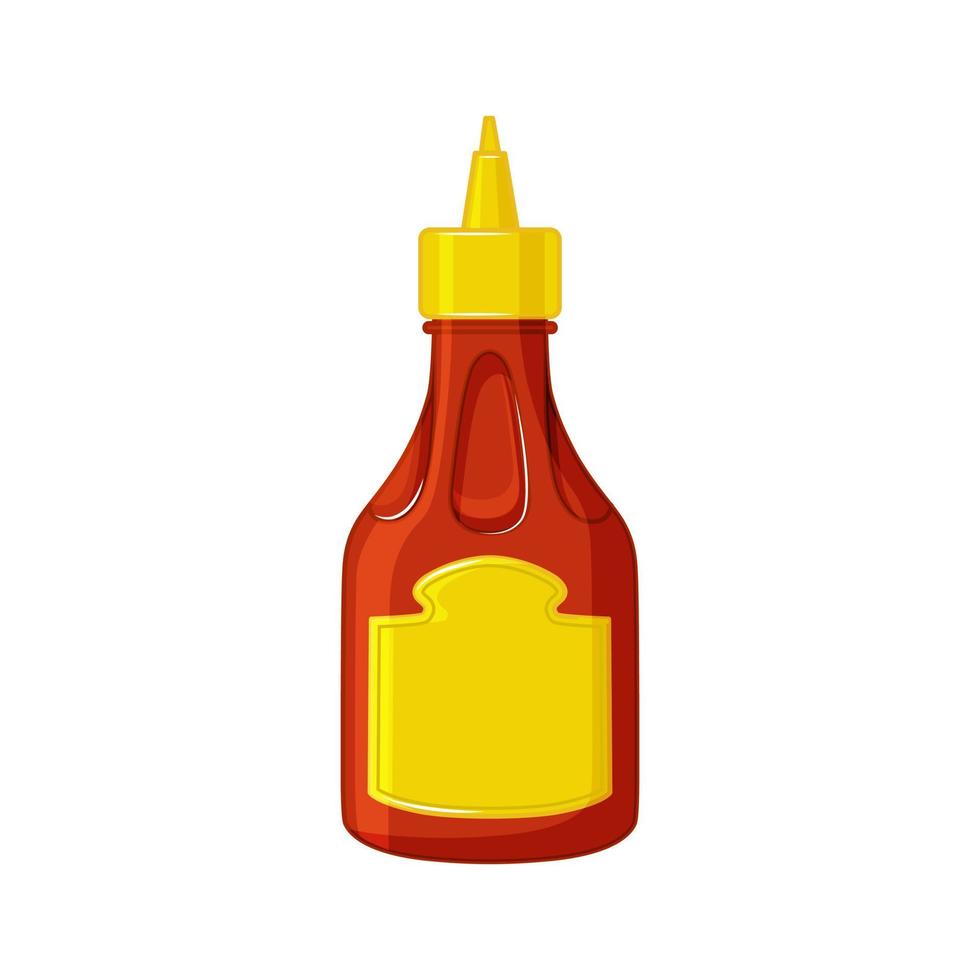 Flasche scharfe Chilisauce auf einem weißen, isolierten Hintergrund. Vektor-Illustration vektor