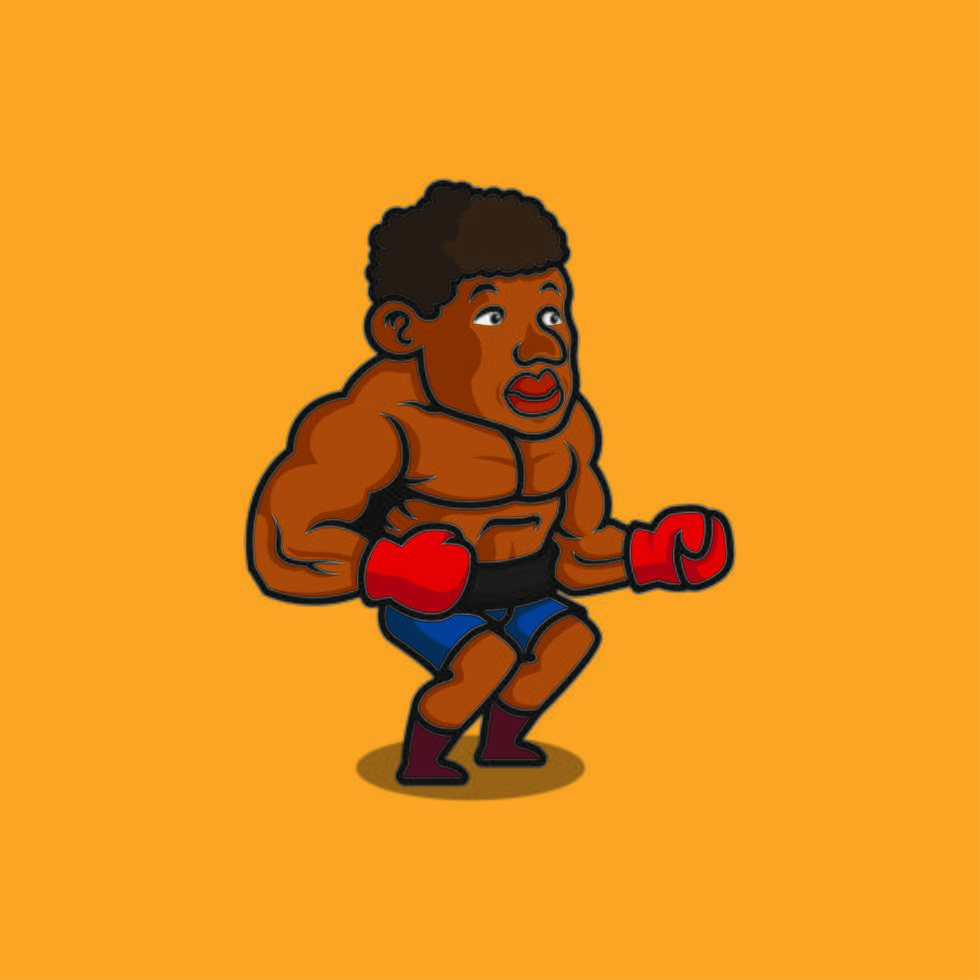 Afroamerikaner Boxer vektor