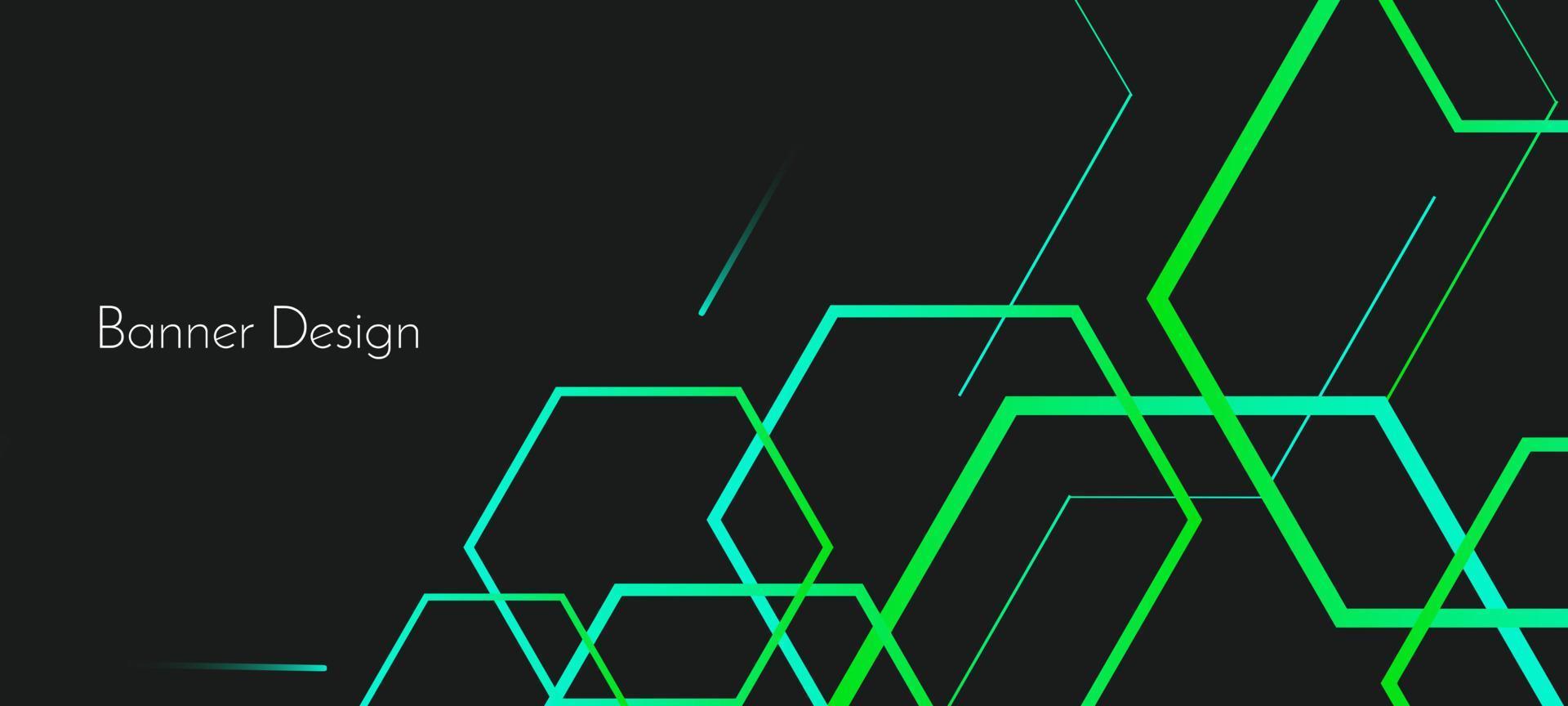 abstrakt geometrisk färg flödande linjer dekorativ hexagonal design banner bakgrund vektor