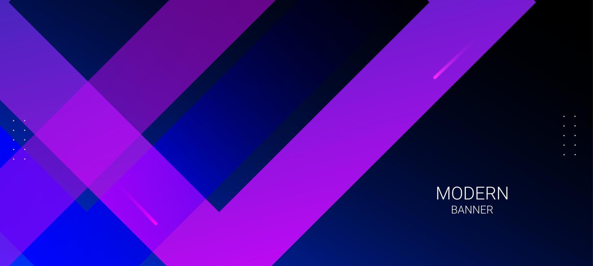 abstraktes blaues Banner mit geometrischem Designmuster vektor