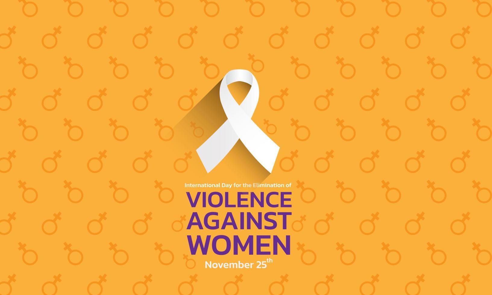 vektorillustration av en bakgrund för internationella dagen för avskaffande av våld mot kvinnor vektor
