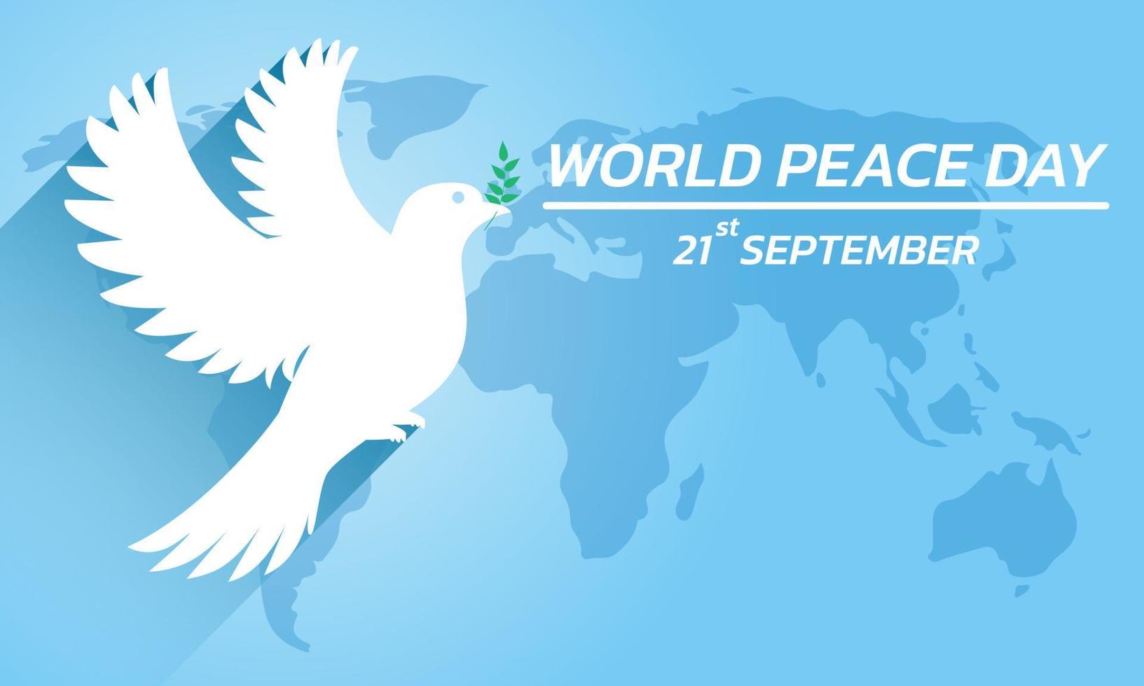 Konzept des internationalen Friedenstages. Illustrationskonzept gegenwärtige Welt des Friedens. Vektor veranschaulichen.