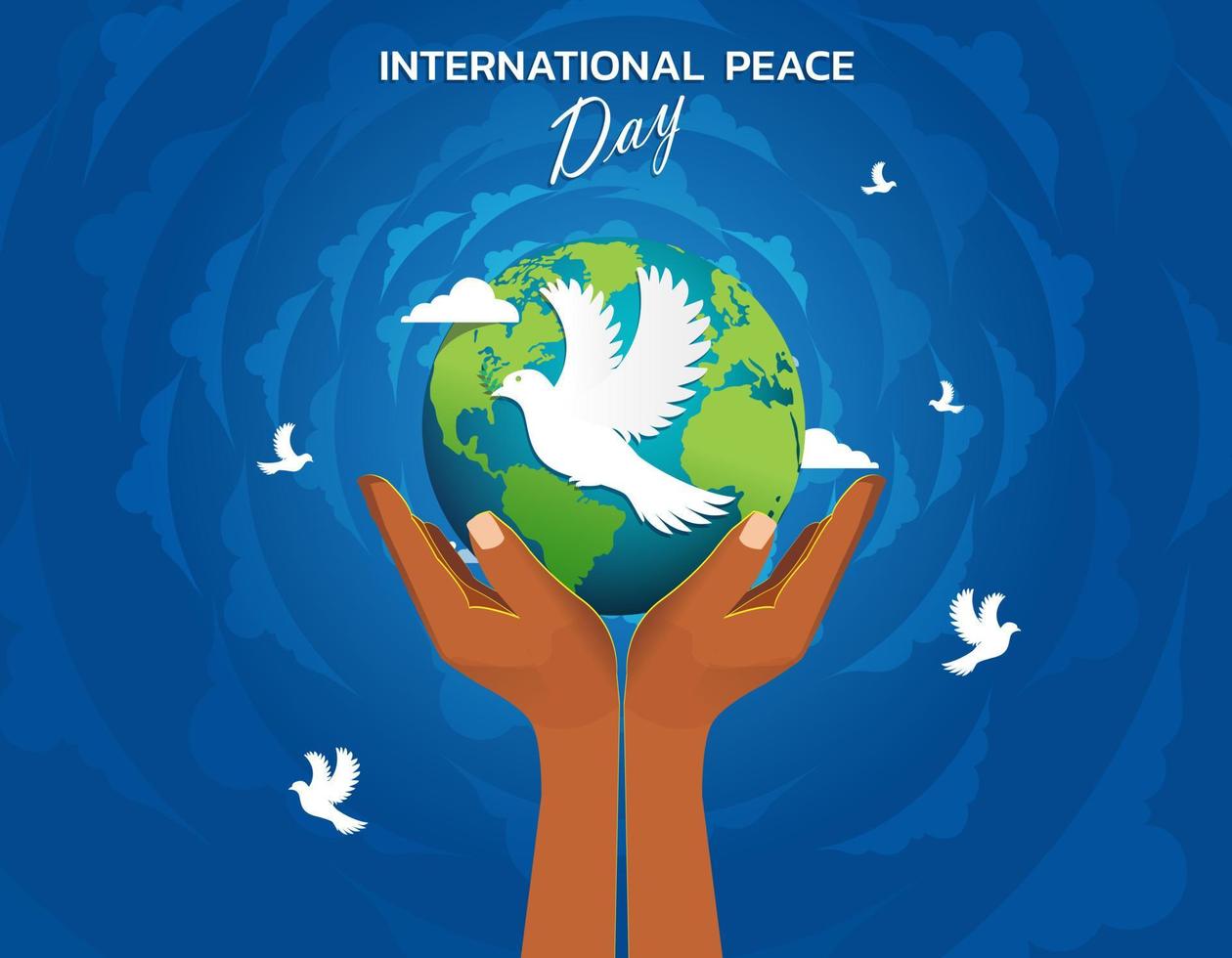 internationella fredsdag koncept. illustration koncept nuvarande fred världen. vektor illustrera.