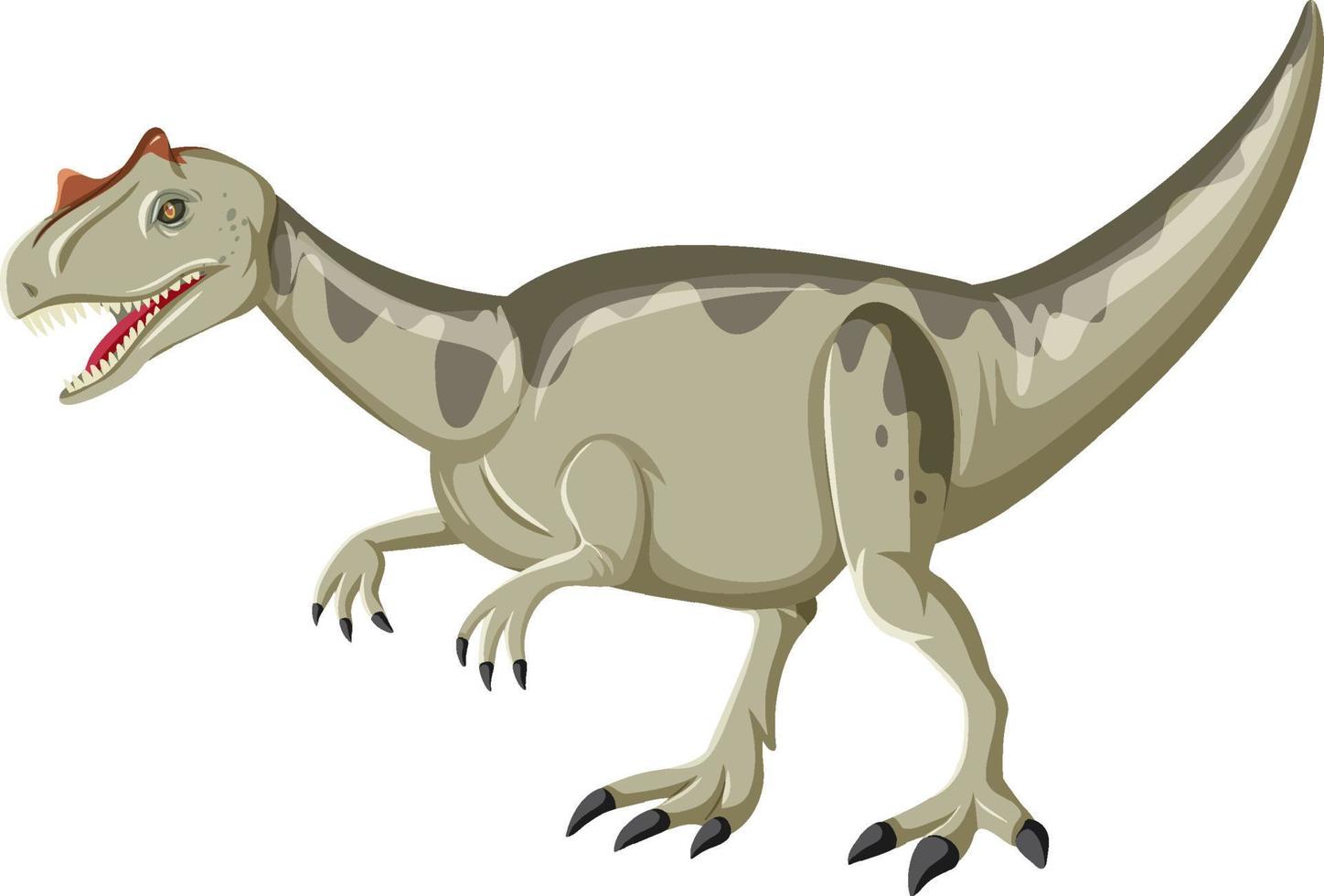 ein dinosaurier carnotaurus auf weißem hintergrund vektor