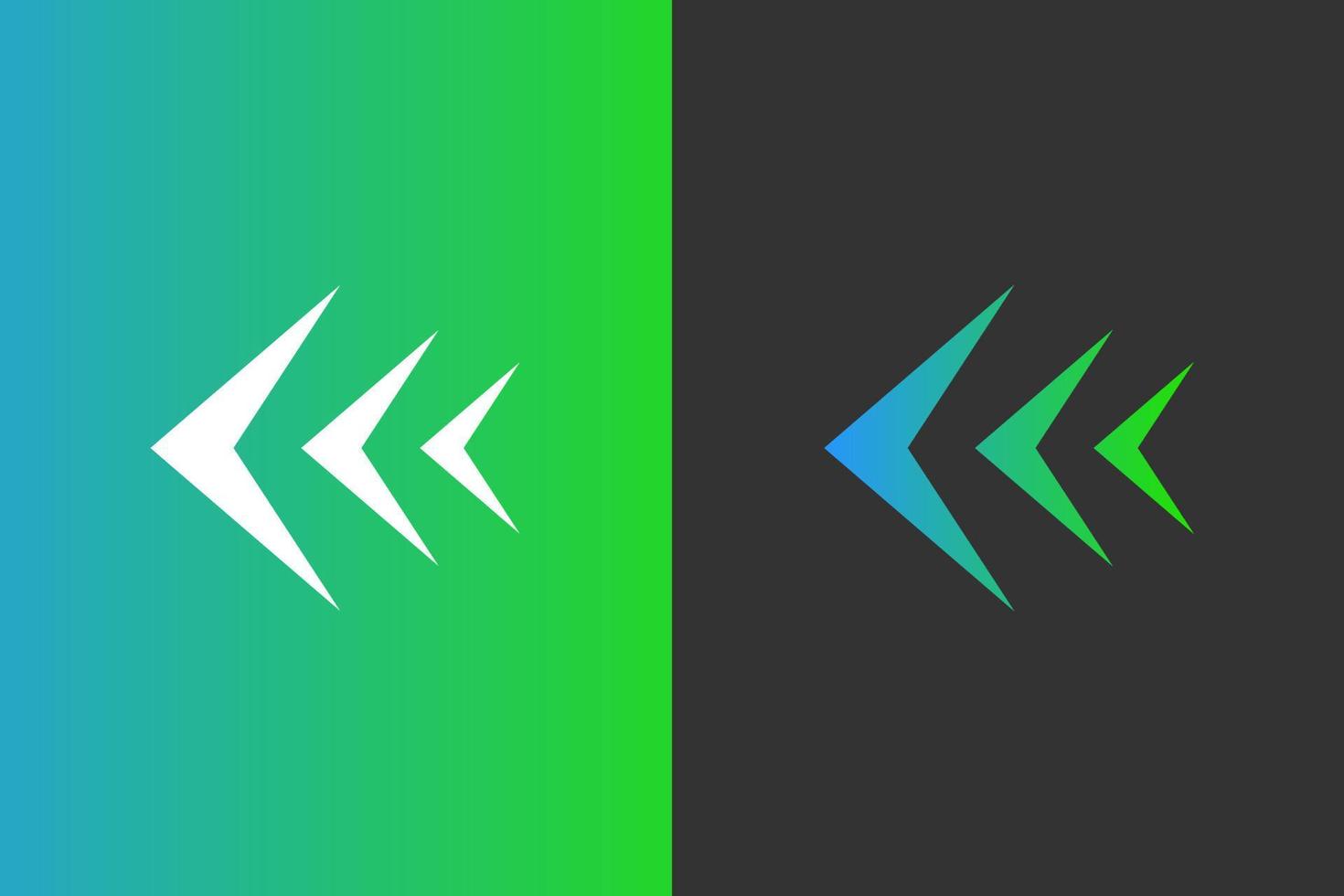 Pfeilsymbol Zeichen Symbole blau grün Vektor elegant und modern für Ihr Unternehmen