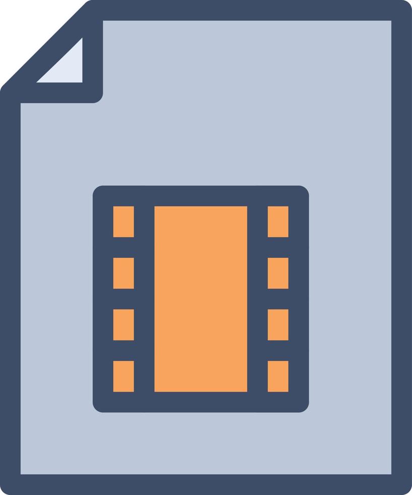 Filmdatei-Vektorillustration auf einem Hintergrund. Premium-Qualitätssymbole. Vektorsymbole für Konzept und Grafikdesign. vektor