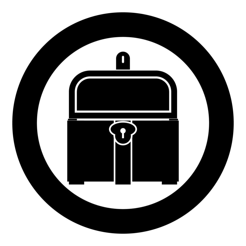 Kist oder Trunk Symbol Farbe schwarz Vector Illustration simple Image