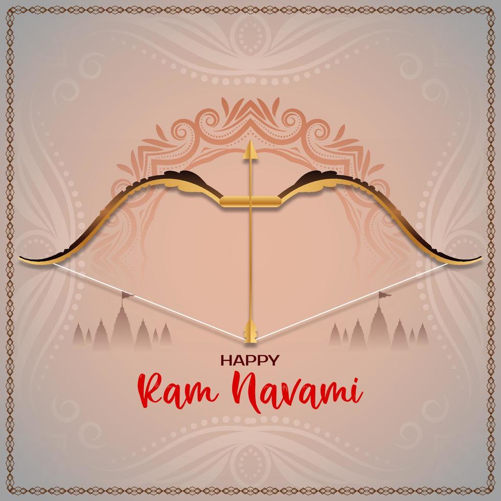 happy ram navami traditioneller festivalfeierhintergrund vektor