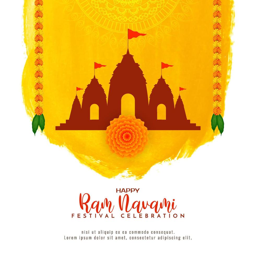 happy ram navami traditioneller festivalfeierhintergrund vektor