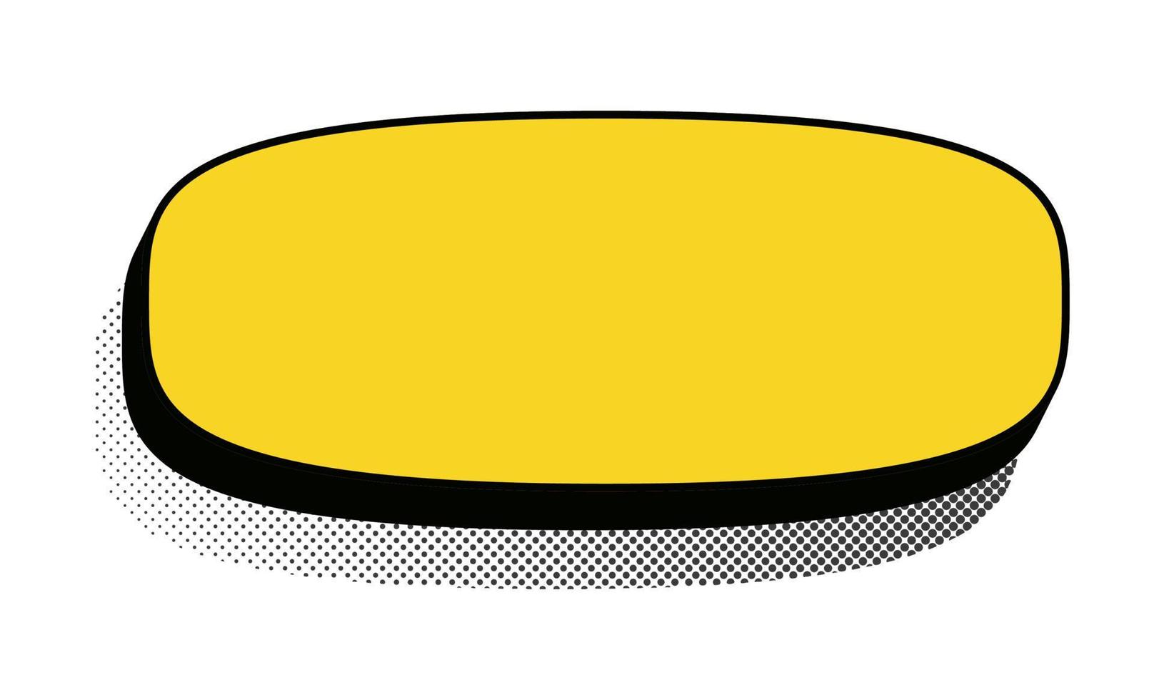 klistermärke retro gul färg halvton stil skugga vektor
