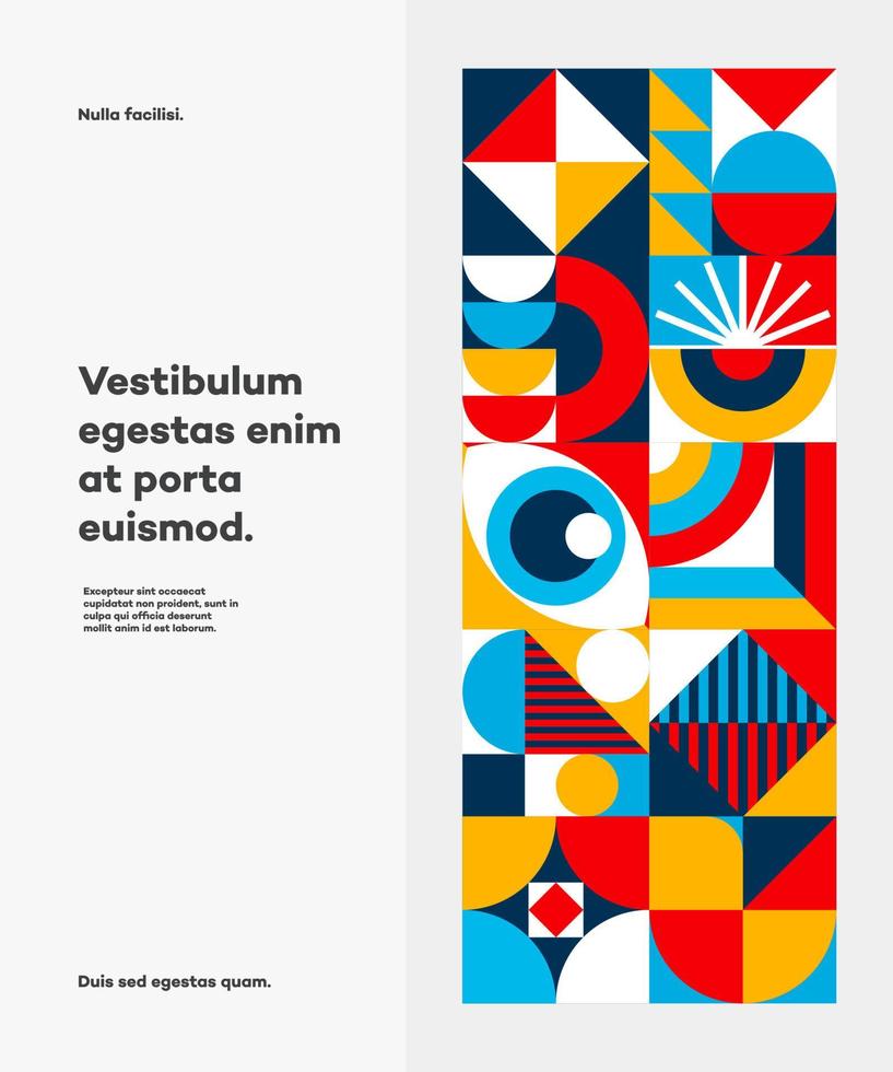 cover design abstrakter bauhausstil vektor