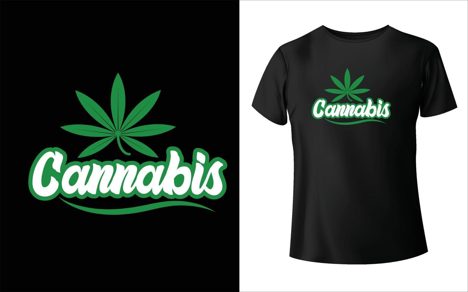 marijuana t-shirt design, marijuana vektor, marijuana blad. vektor