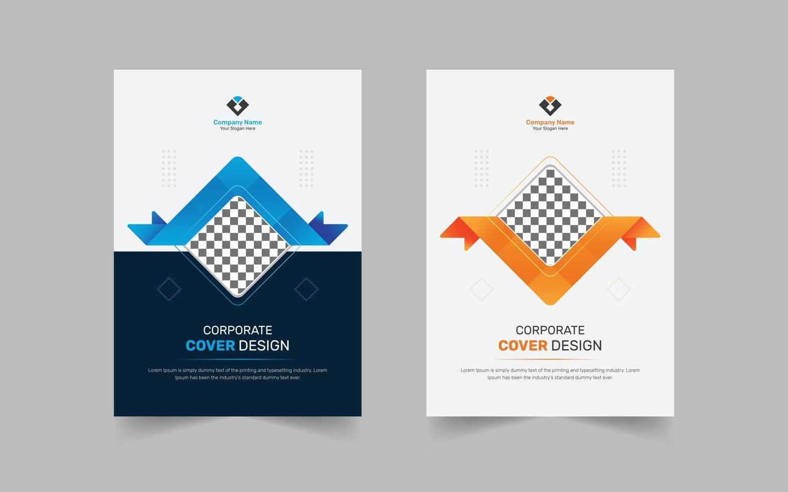 Corporate-Cover-Design-Vorlage für Buch, Flyer, Broschüre, Poster, Faltblatt, Magazin, Katalog, Jahresbericht in Premium-Vektor vektor