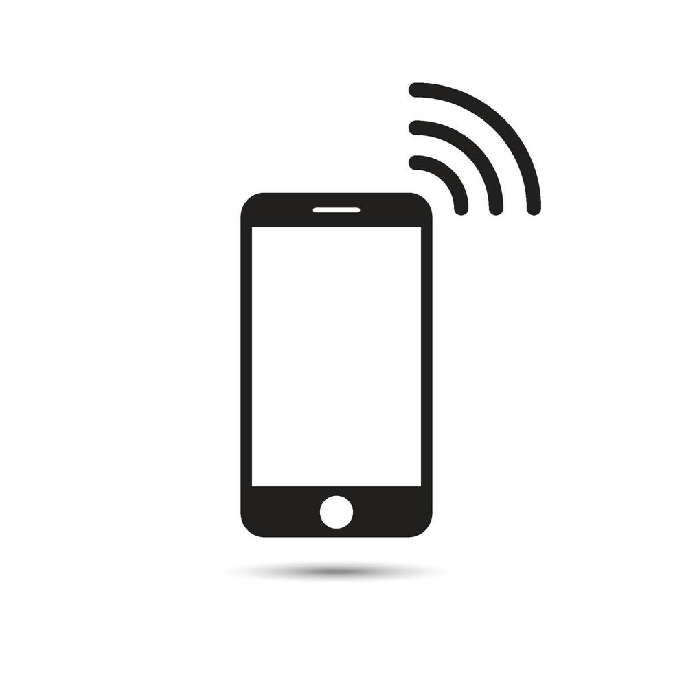 smartphone-ikonen i trendig platt stil isolerad på vit bakgrund. mobiltelefon piktogram. telefonsymbol för din webbdesign, logotyp, app, ui. vektorillustration, eps10. vektor