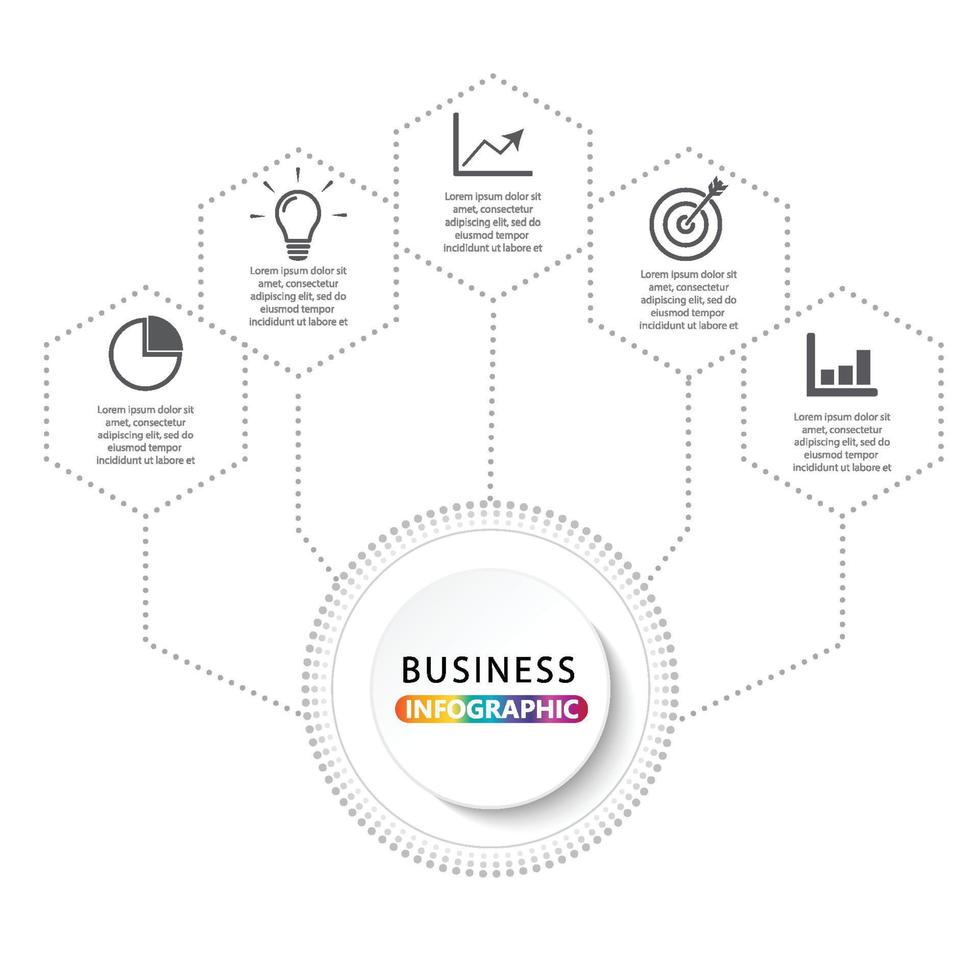 vektor infographic mall med 3d pappersetikett, integrerade cirklar. affärsidé med alternativ. för innehåll, diagram, flödesschema, steg, delar, tidslinjeinfografik, arbetsflödeslayout, diagram