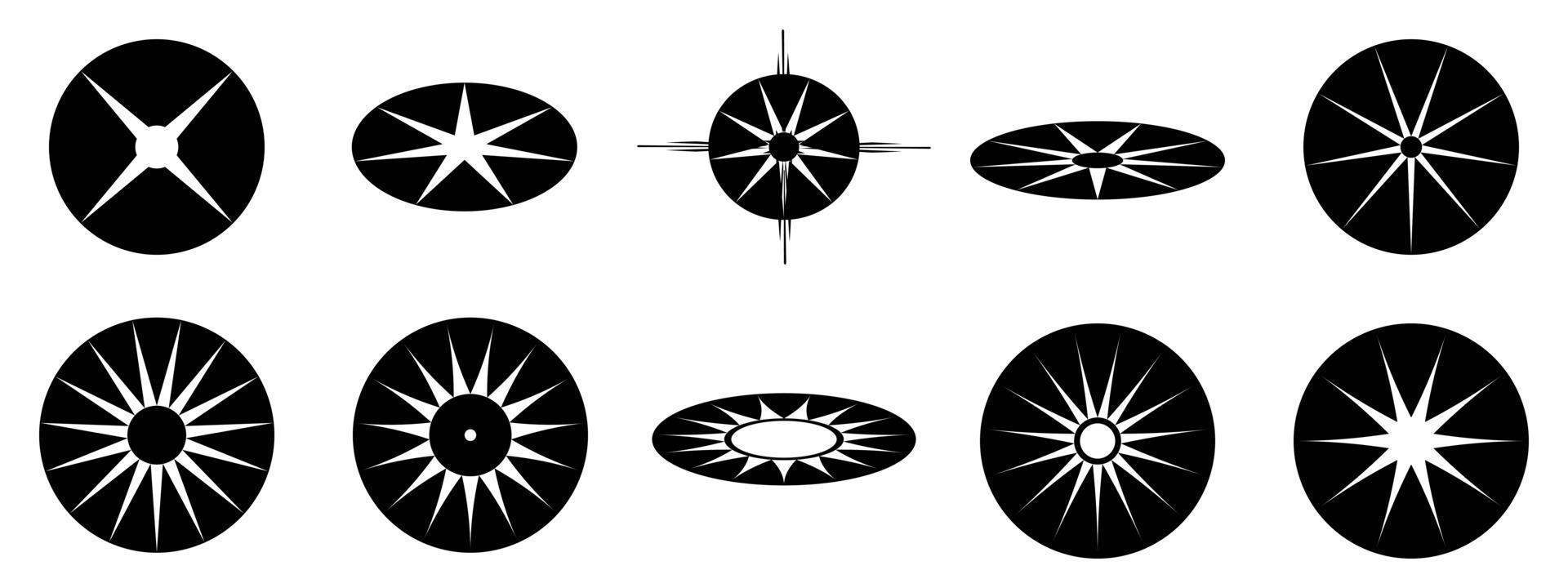uppsättning stjärnor form för dekorativ abstrakt bakgrund vektorillustration vektor