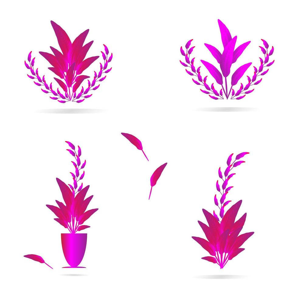 krukväxt blommor vas lila krans abstrakt bakgrund konst grafisk design vektorillustration vektor