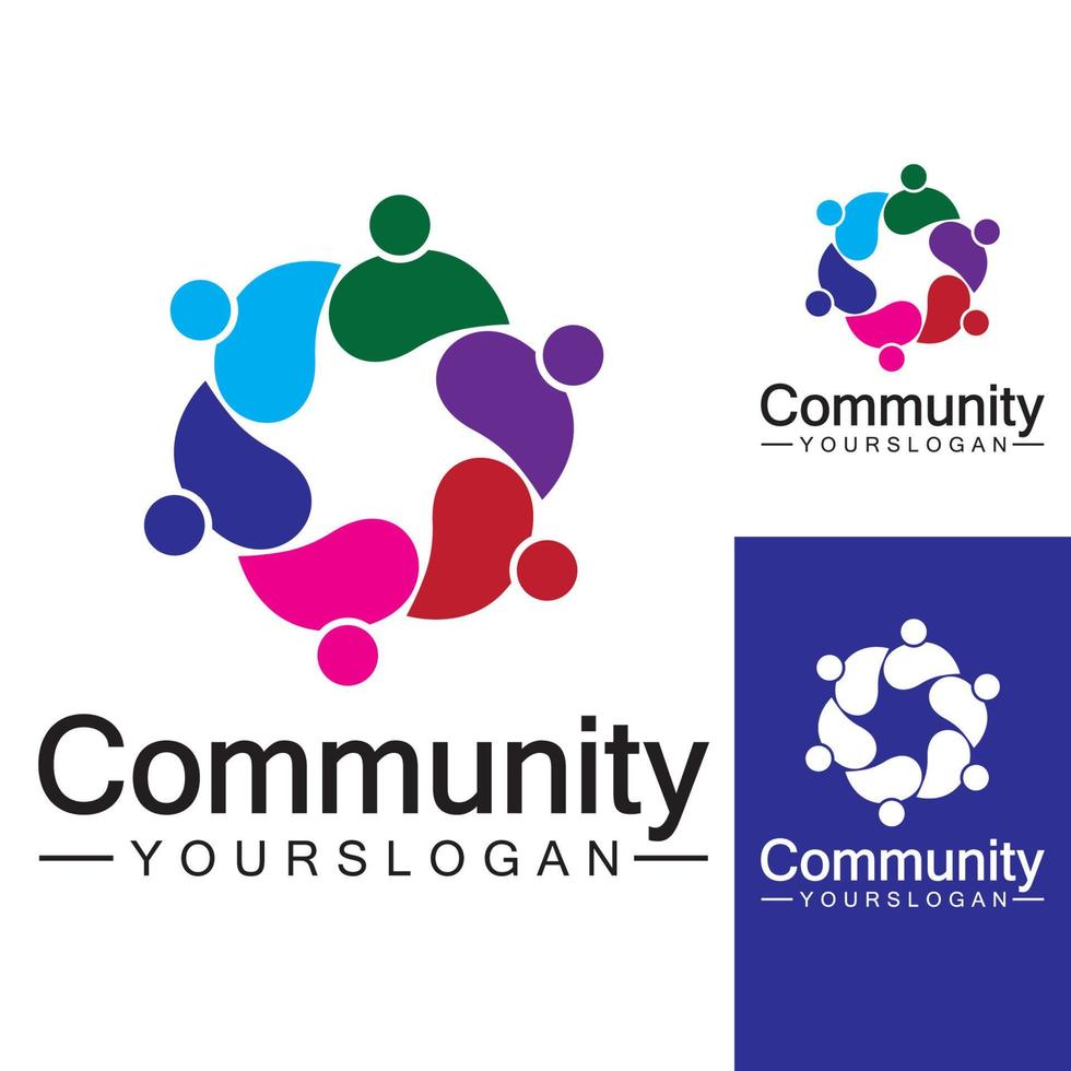 community logotyp designmall för team eller groups.network och social ikon design vektor