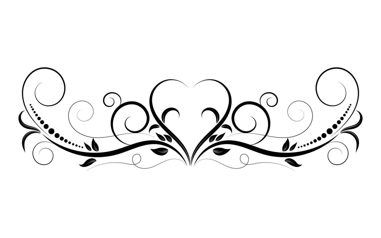 blommig design, lyxigt dekorativt grafiskt element, bård, virvlar blommor, bladverk virvlar dekorativ design för siddekorationskort, bröllop, banderoll, logotyper, ramar, etiketter, kaféer, butiker vektor