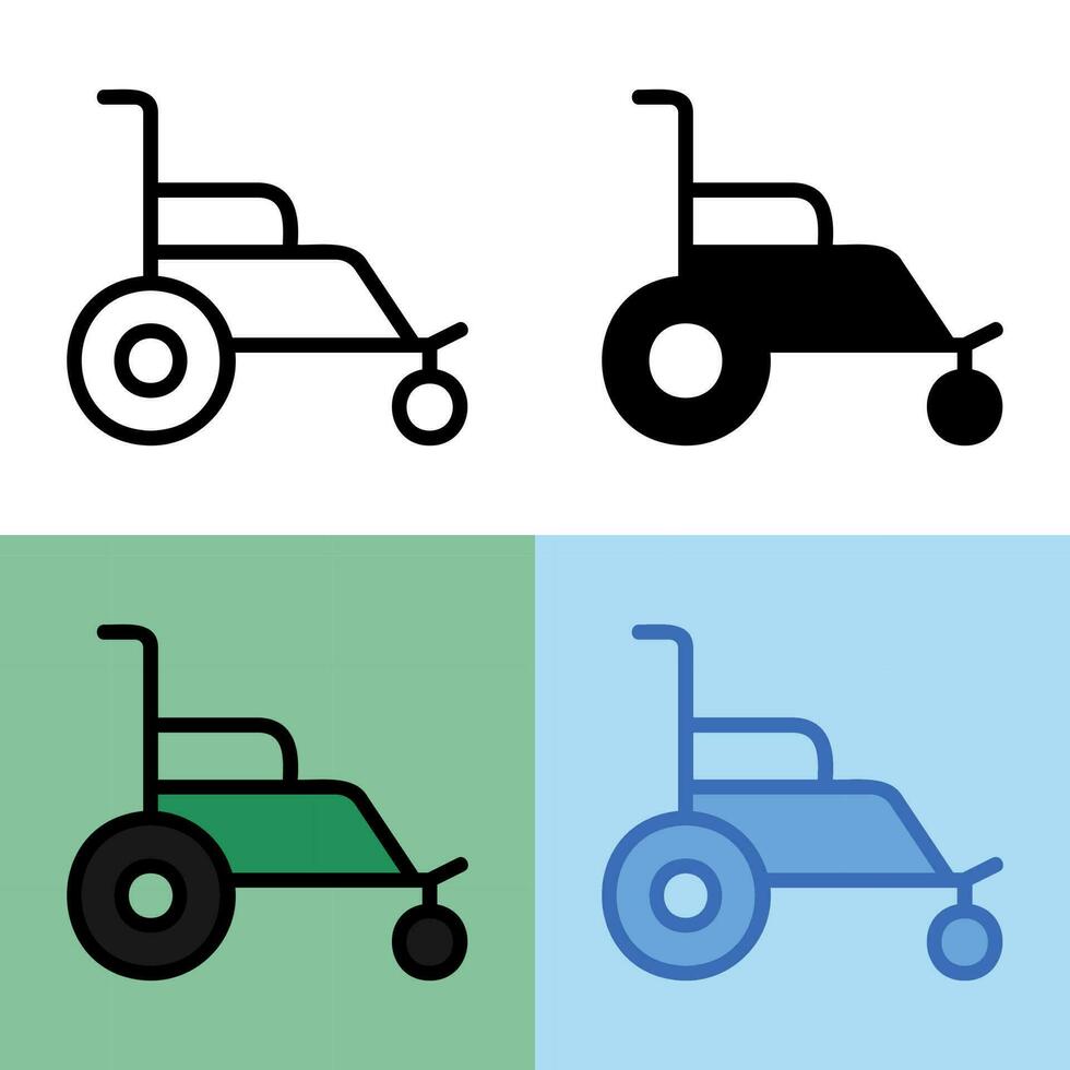Illustrationsvektorgrafik des Rollstuhlsymbols. perfekt für Benutzeroberfläche, neue Anwendung usw vektor