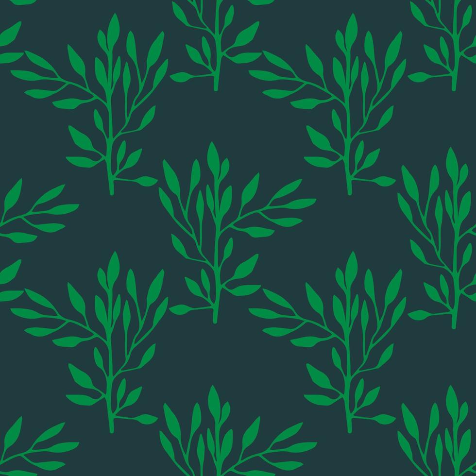 nahtloses muster der niedlichen karikaturgekritzelblume. Hintergrund mit Pflanzen, Blättern. Verpackungspapier, Textilien. vektor