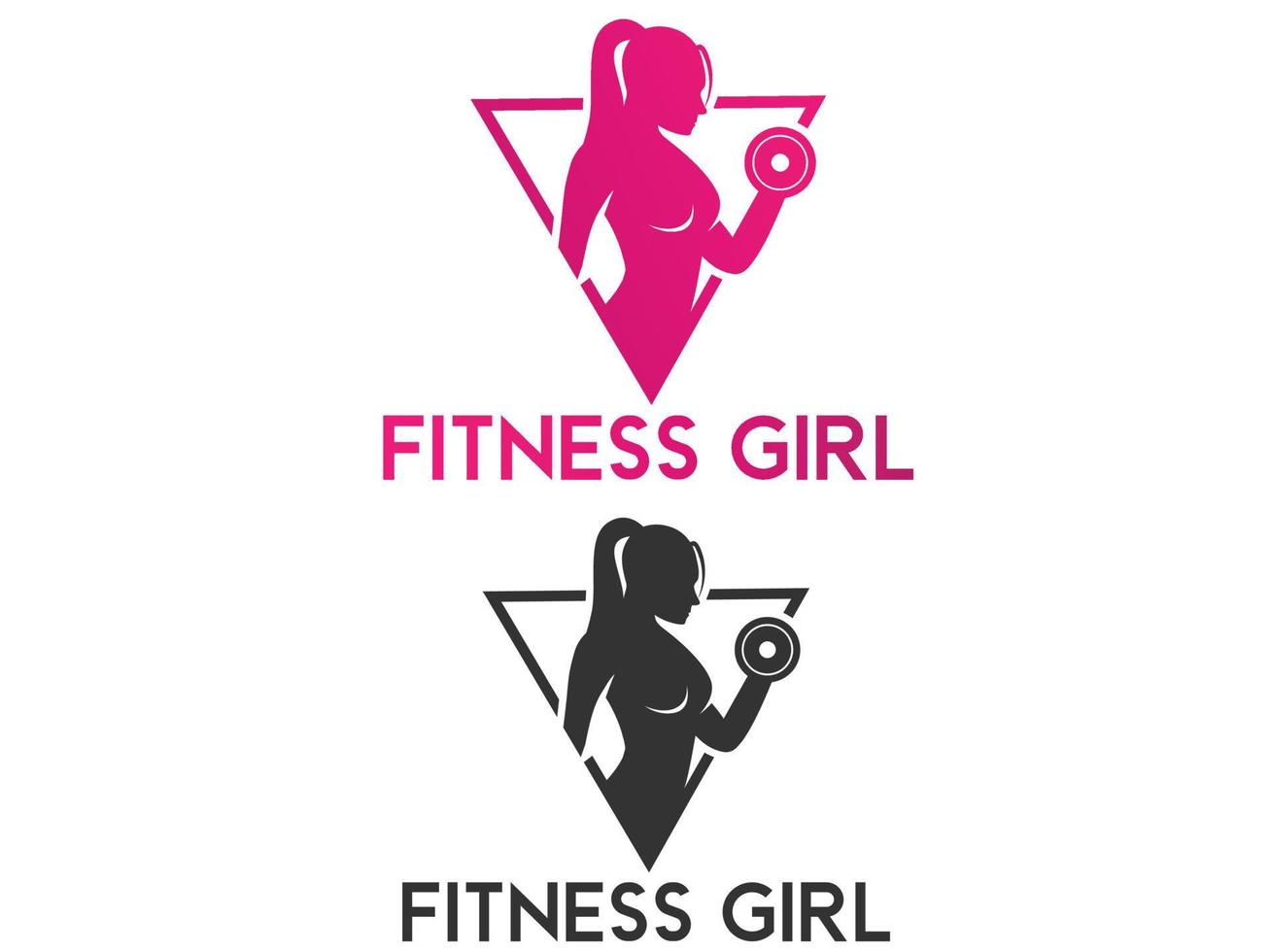 kvinnliga fitness gym vektor logotypdesign