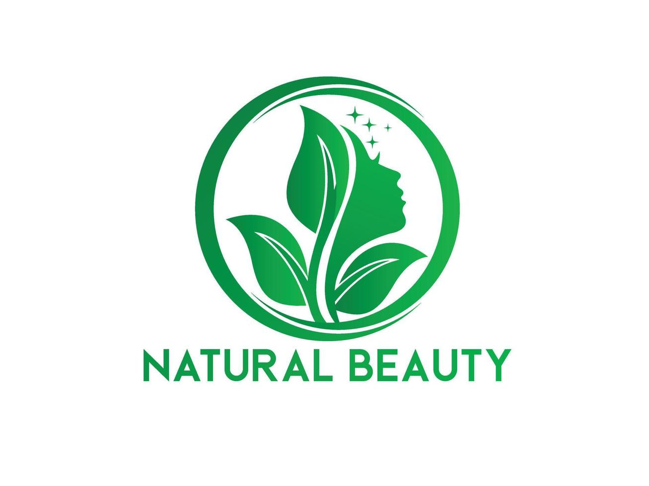 modernes, natürliches Schönheitsvektor-Logo-Design vektor