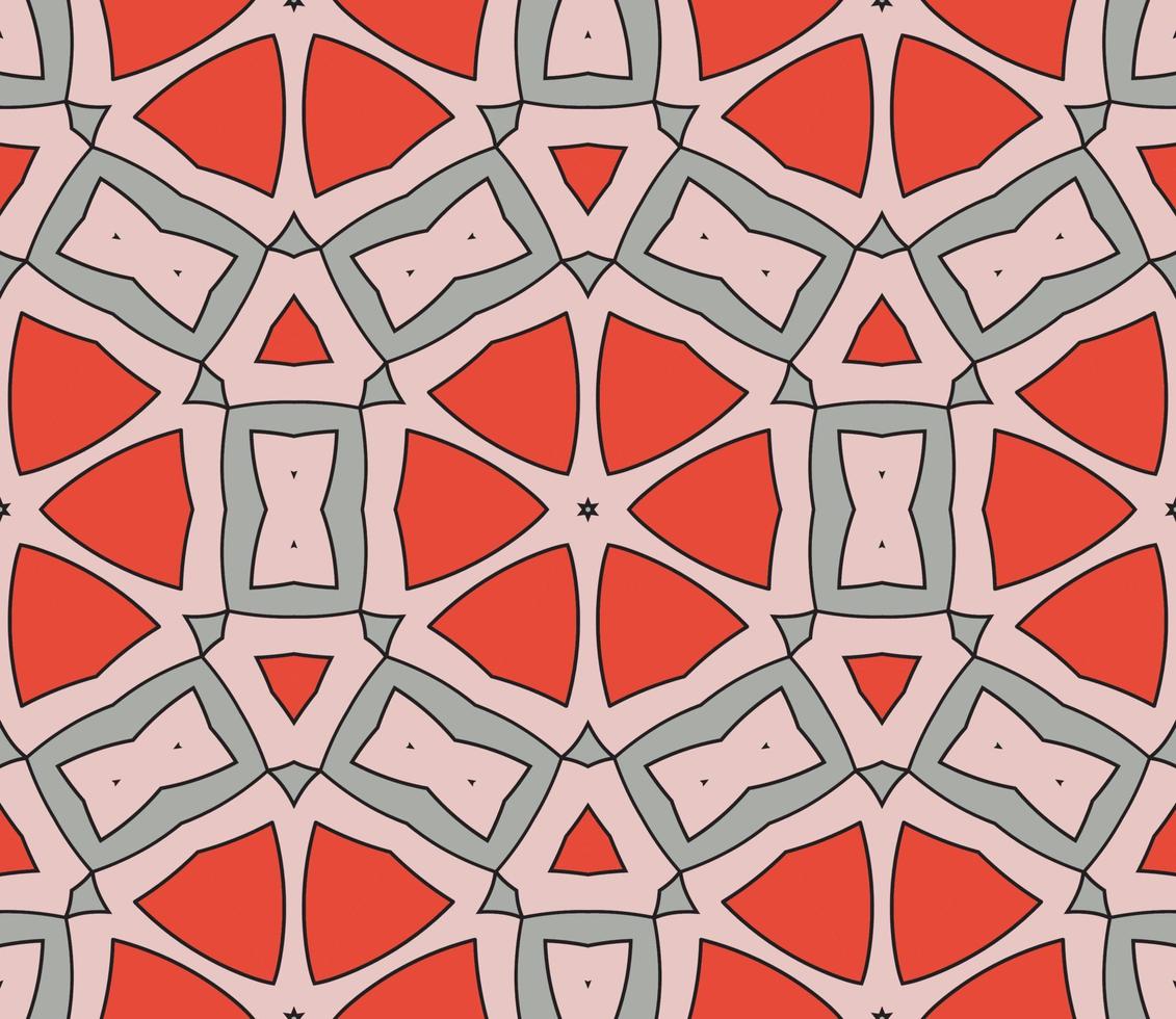 abstrakt färgglada doodle geometriska blomma seamless mönster. blommig bakgrund. kalejdoskop mosaik, geo kakel av tunn linje prydnad. vektor