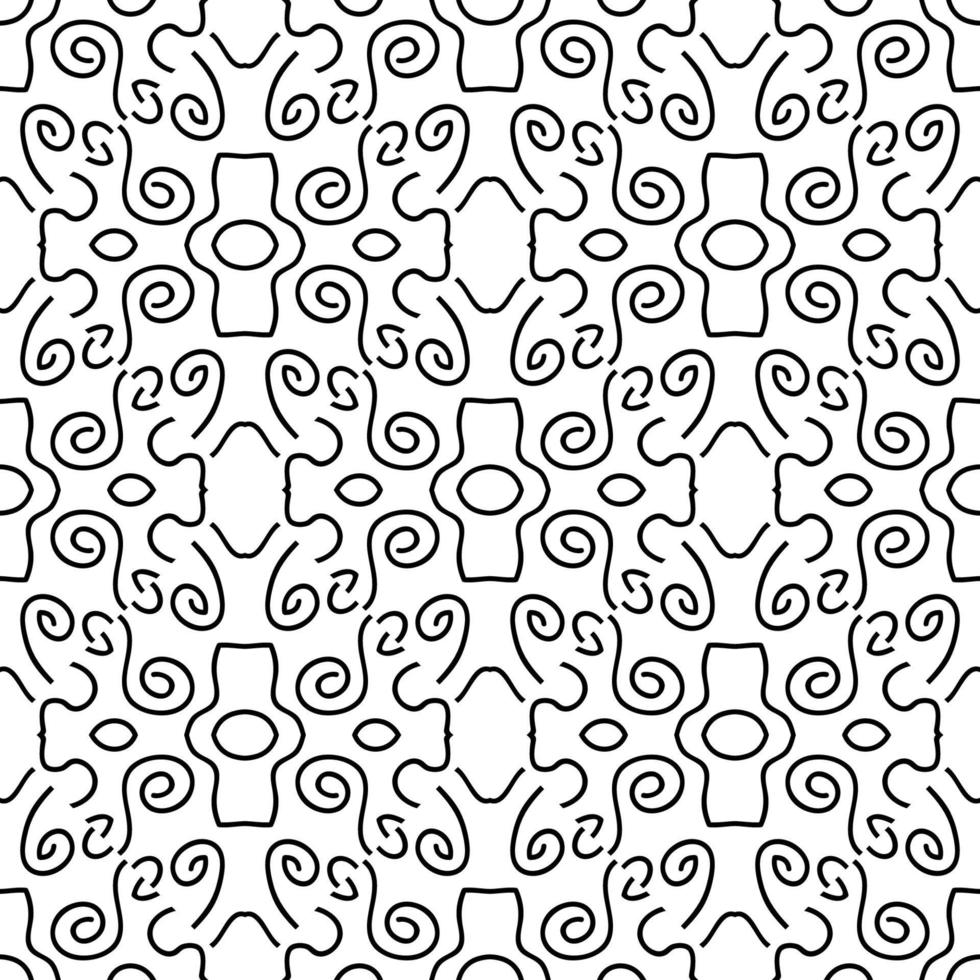 abstrakte Fantasie dünne Linie nahtloses Muster. geometrischer Hintergrund. kreatives Geschenkpapier. vektor