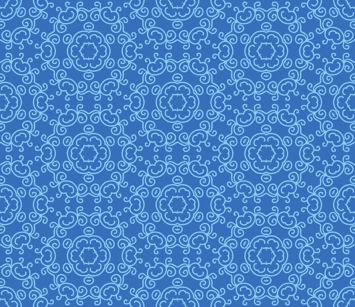 abstrakt färgglada doodle geometriska blomma seamless mönster. blommig bakgrund. kalejdoskop mosaik, geo kakel av tunn linje prydnad. vektor