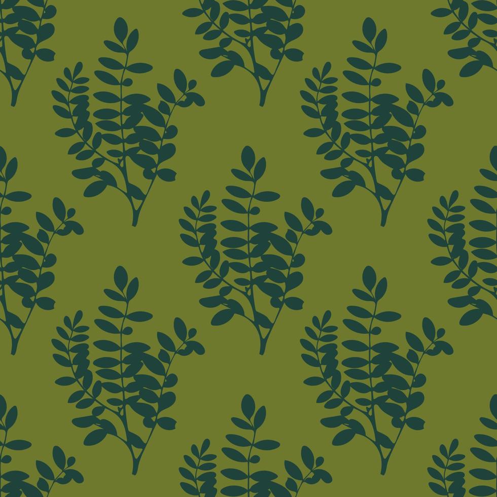 träd löv och grenar seamless mönster. blommig bakgrund, omslagspapper, tapeter, tyg. vektor