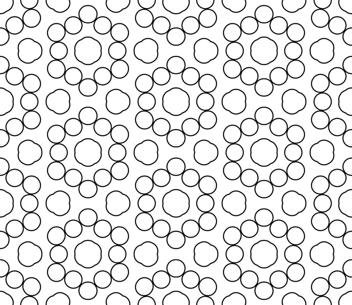 abstrakt färgglada doodle geometriska blomma seamless mönster. blommig bakgrund. kalejdoskop mosaik, geo kakel av tunn linje prydnad. vektor