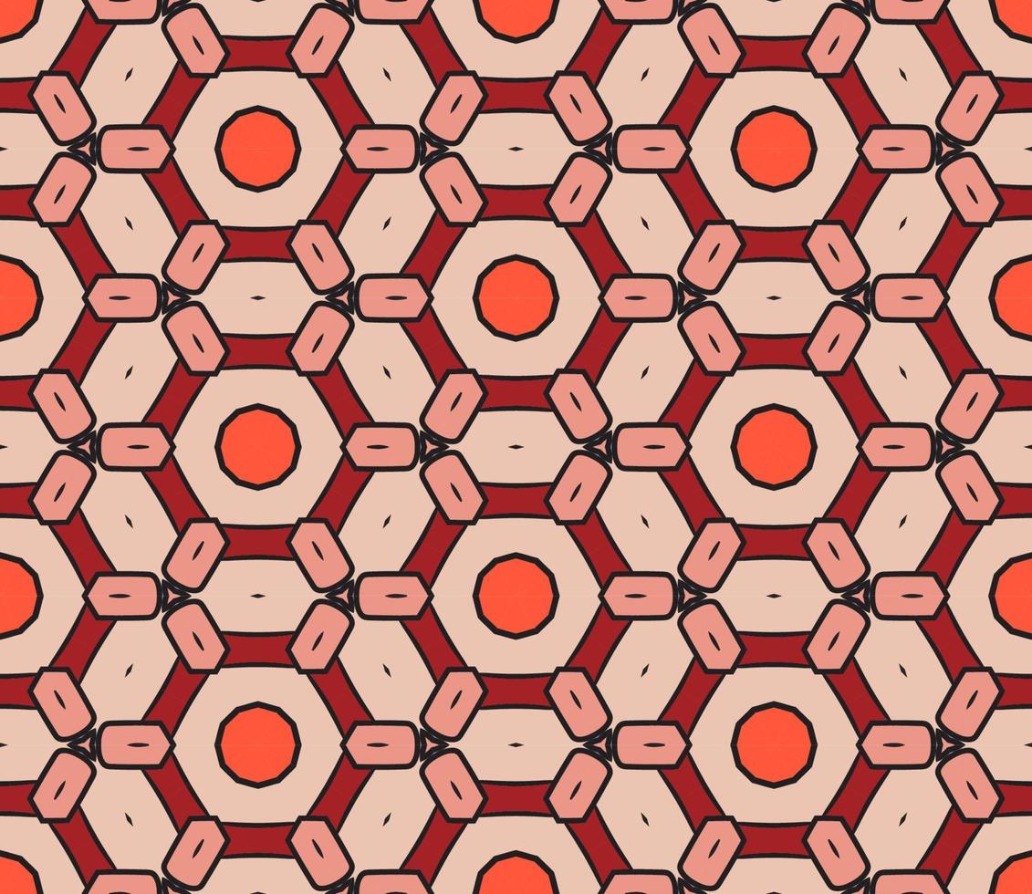 abstrakt färgglada doodle geometriska blomma seamless mönster. blommig bakgrund. kalejdoskop mosaik, geo kakel av tunn linje prydnad. vektor