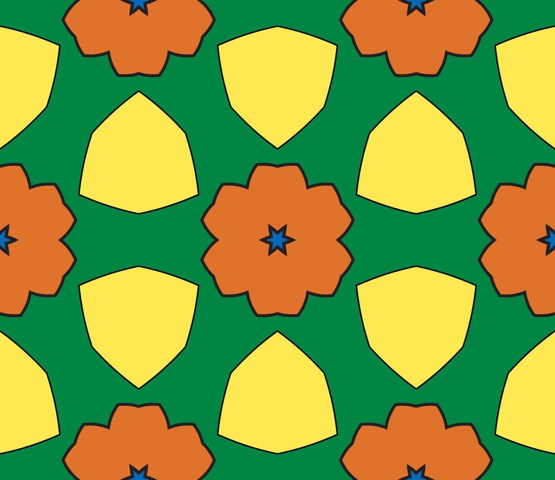 abstrakt färgglada doodle geometriska blomma seamless mönster. blommig bakgrund. kalejdoskop mosaik, geo kakel av tunn linje prydnad. vektor