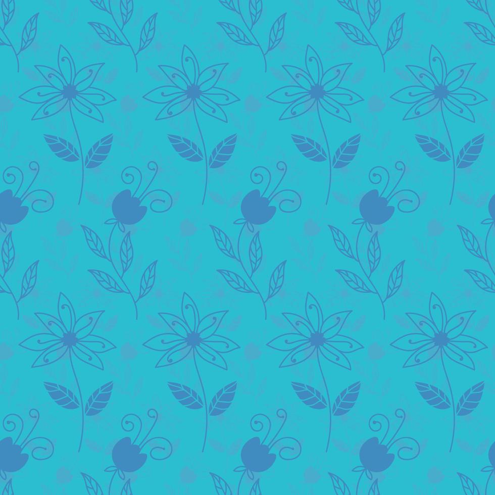 sömlösa blommönster med doodle blommor. abstrakt tapet. tyg, digitaltryck. modernt infinity-omslagspapper. vektor
