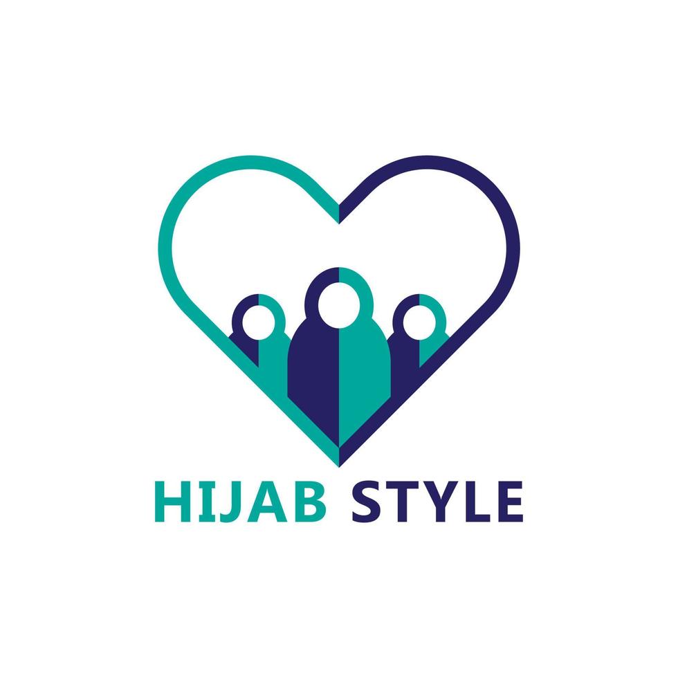 Hijab-Mode-Logo-Vektorsymbol. Logo-Vorlage und Symbol für muslimische Mode. vektor