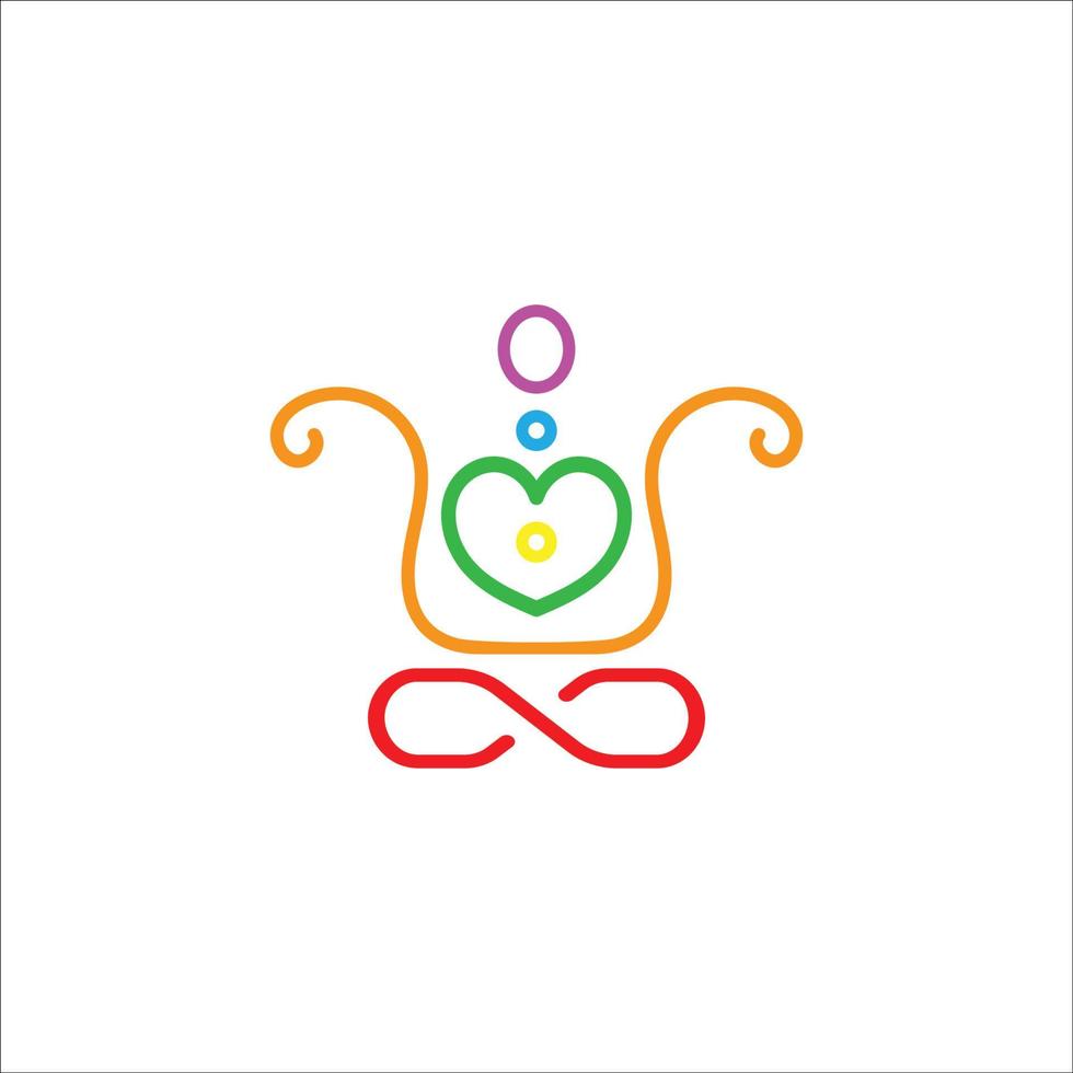 modern meditation chakra logotyp konst illustration vektor