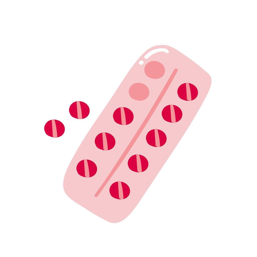 hand gezeichnete gekritzelvektorillustration von schmerzmitteltabletten vektor