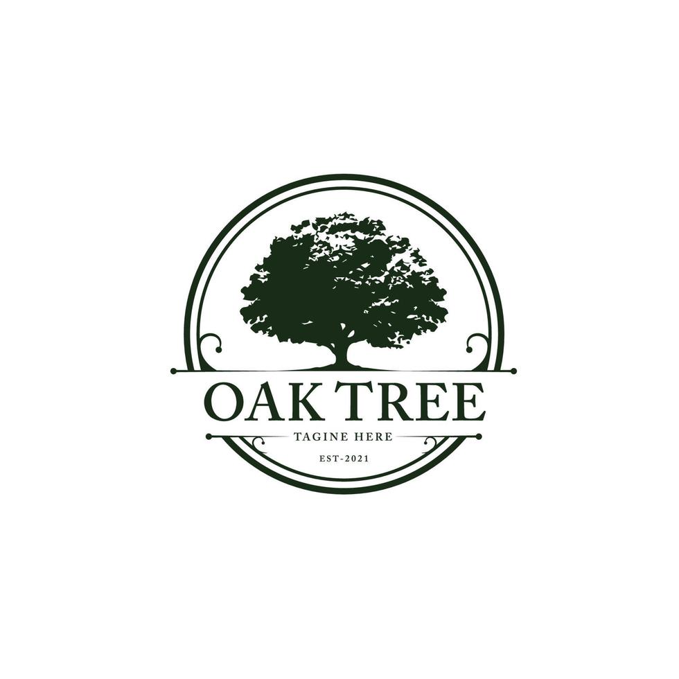 Oaktree logotyp ikon mall vektor